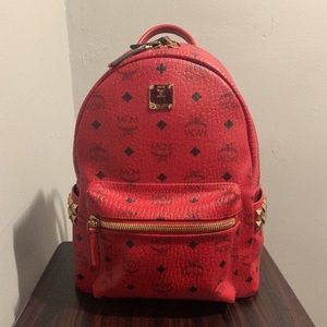 MCM small ruby stud backpack